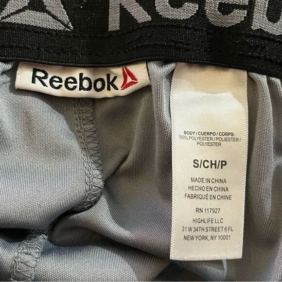 Reebok Colorblock Athletic Basketball Shorts Gray Black Small - Picture 4 of 6